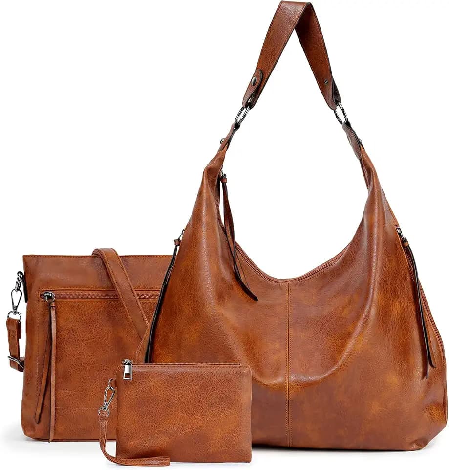 Auralith Purses for Women, 3-in-1 Hobo Crossbody Shoulder Handbags Bags