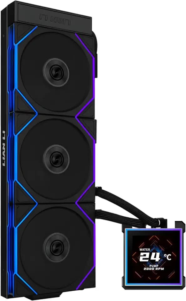 Lian Li HydroShift II LCD-S 360 TL Wireless Liquid CPU Cooler, Black