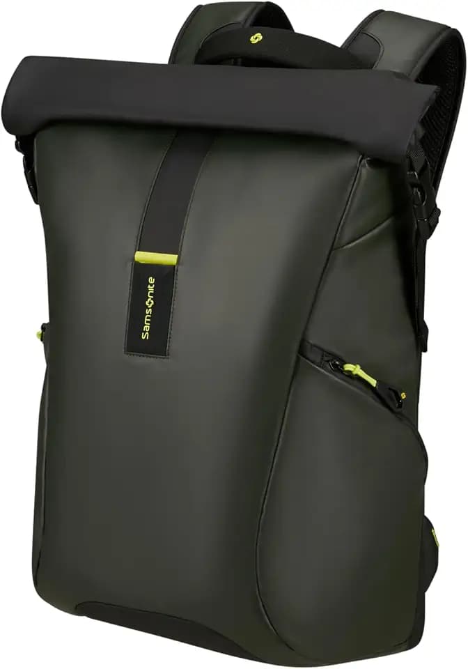 Samsonite Paradiver Light - Erweiterbarer Rolltop Laptop Rucksack 17,3 Zoll, 49 cm, 25/35 L, Dschungelgrün