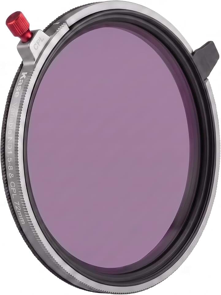 Kase 72mm Vari ND Combo Filter ND1.5-8 Stops + CPL + Black Mist 3-in-1 Lens