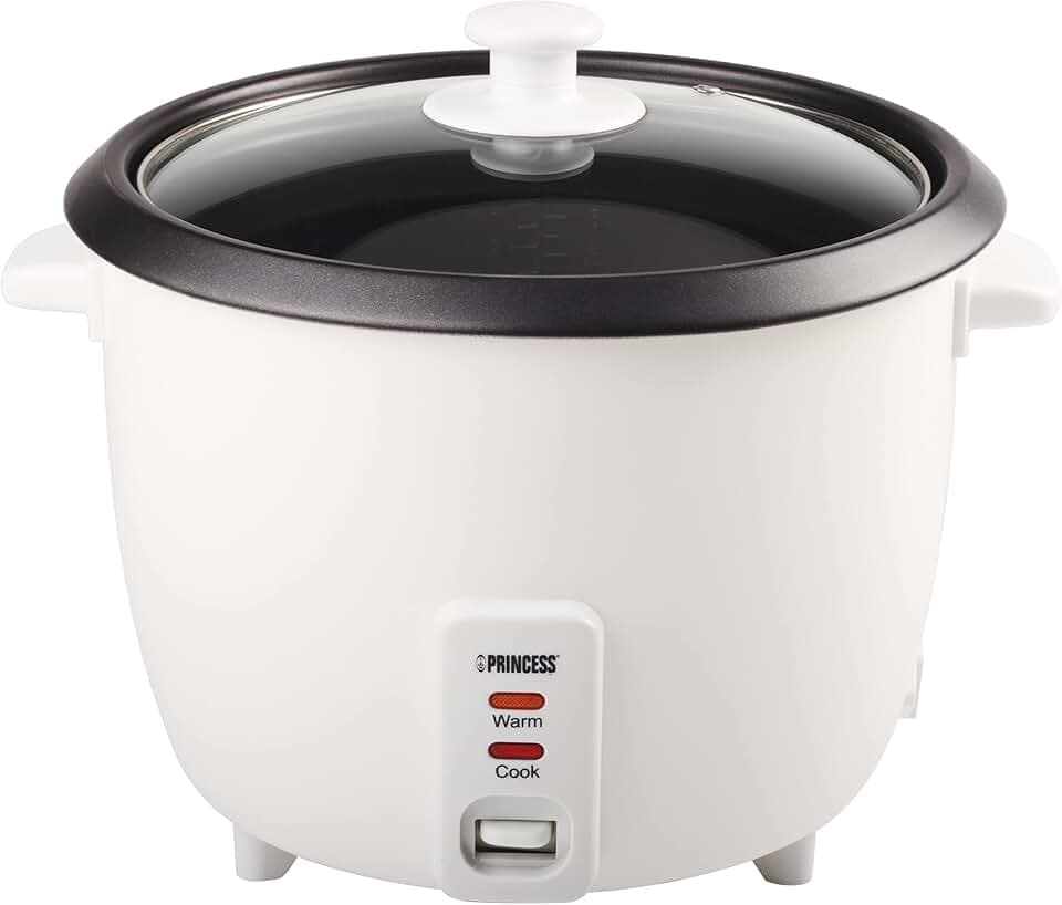 Princess Reiskocher - 1,8 Liter, für bis zu 10 Portionen, automatischer Warmhaltefunktion, 271940, weiß, 01.271940.01.001