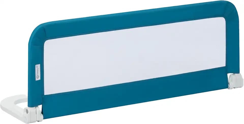 Safety 1st Portable Bed Rail, zusammenklappbares Bettgitter, Rausfallschutz, Reise, 18 M.–5J., tragbares Bettschutzgitter, Netzgewebe, leicht montierbar, automatische Sperre, leicht tragbar, Blue