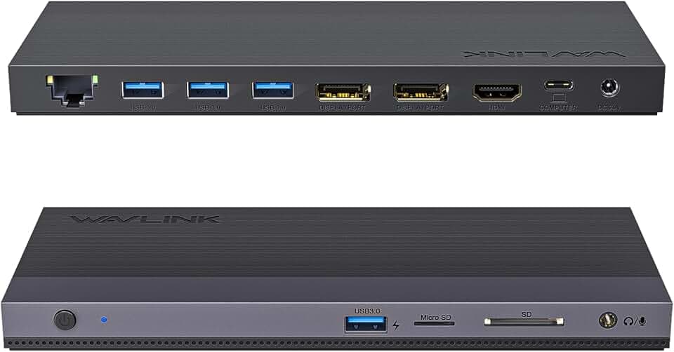 WAVLINK USB C 13-IN-1 Docking Station Triple Display mit 100W Netzteil