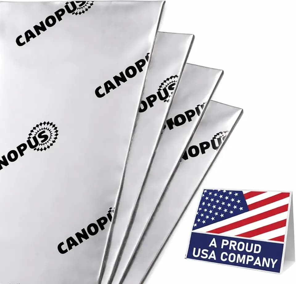 CANOPUS Sound Deadening Mat for Cars, 50 mil 18 sqft, Pack of 9 Sheets, Butyl Sound Deadener Mat, Audio Car Sound Dampening Material for Car Trunk, Door, Floor and Ceiling, Silver