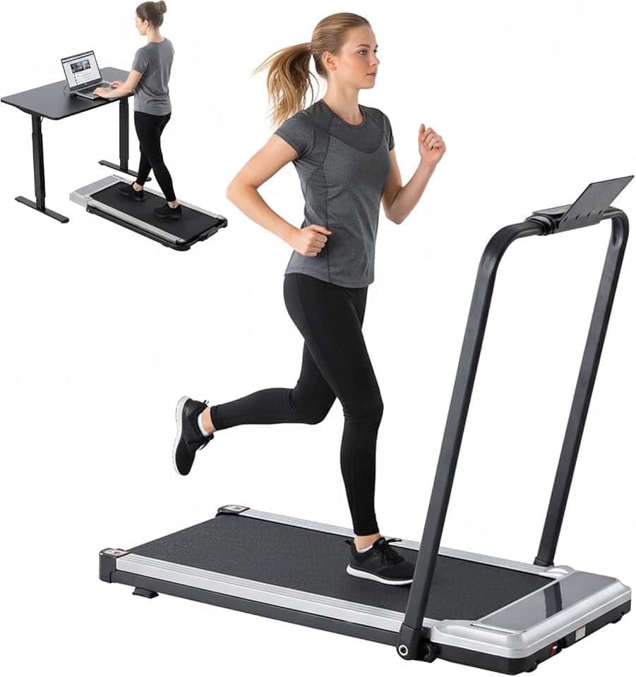 Walking Pad Under Desk, 3 in 1 Portable Treadmills for Home Small Space