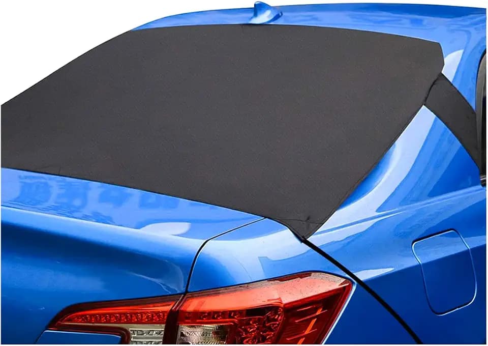 Blilo Car Rear Windshield Snow Ice Cover, Sun Shade and Frost Cover for Rear Windscreen, Windproof Oxford Back Window Protection, Car Winter Exterior Accessories Universal for SUV, Truck, Sedan,Van