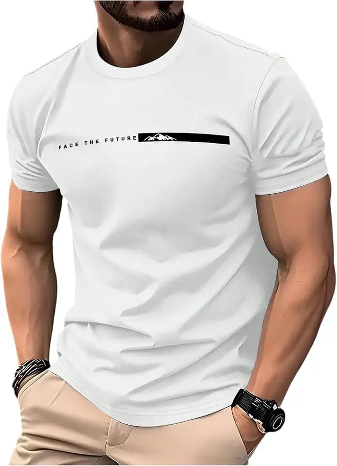 RoseSeek Men's Color Block Short Sleeve Tee Shirts Casual Summer T-Shirt