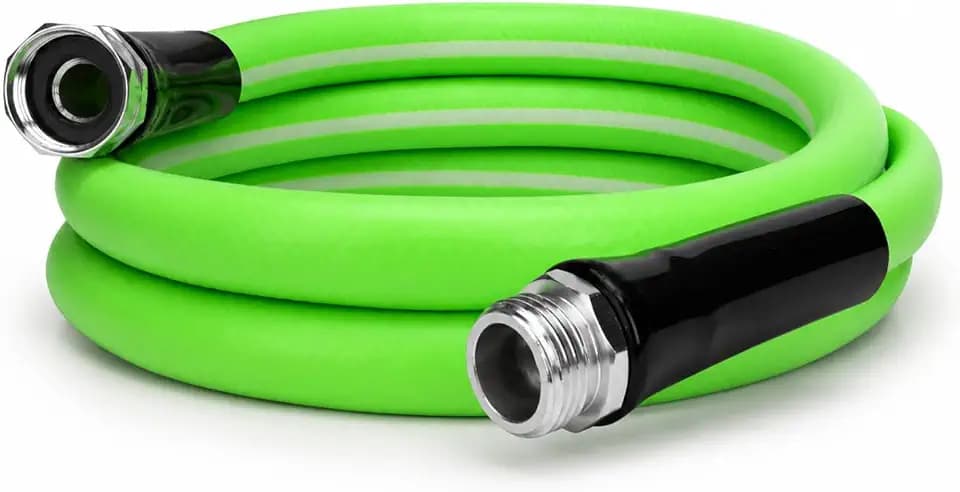 UNCO- Hybrid Polymer Leader Garden Hose, 5/8" ID x 6 FT, 3/4" Fittings