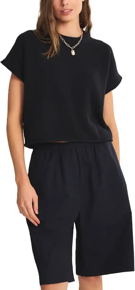 Velvet by Graham & Spencer Women's Keeny Cotton Cashmere Sweater Top
