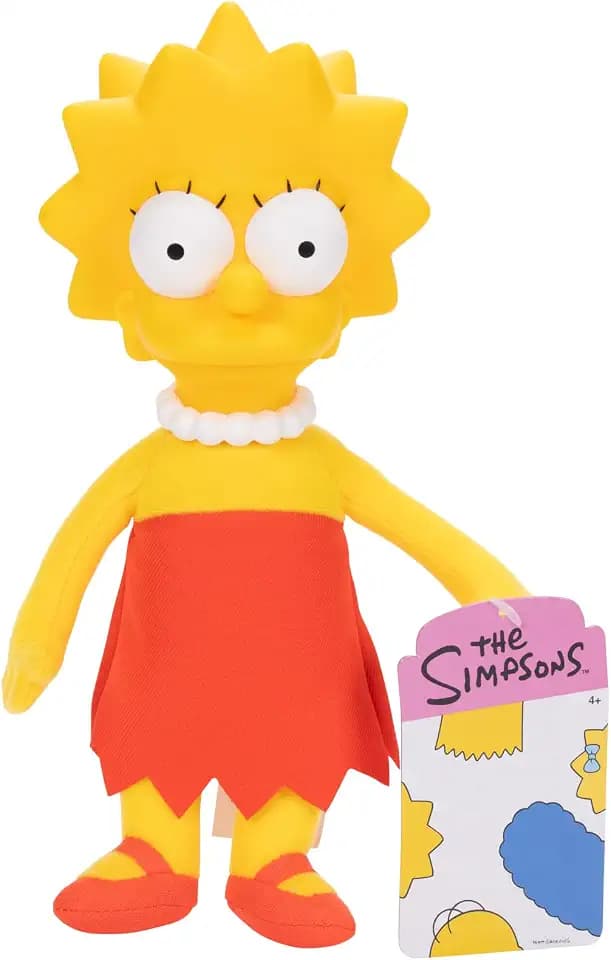 Disney The Simpsons Lisa Plush Features Soft Fabric Body with Sculpted Head Officially Licensed by Disney