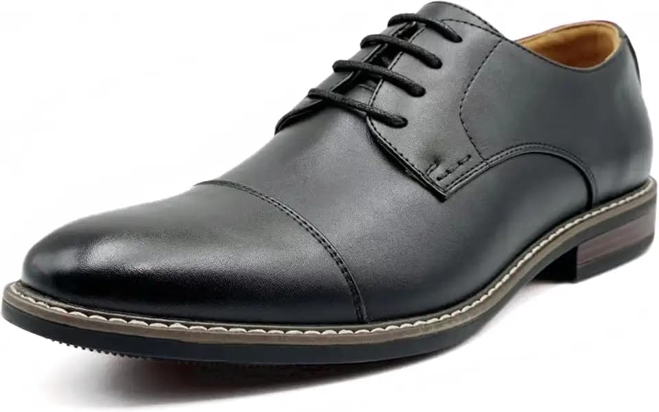 Men's Cap Toe Lace Up Oxford Dress Shoes
