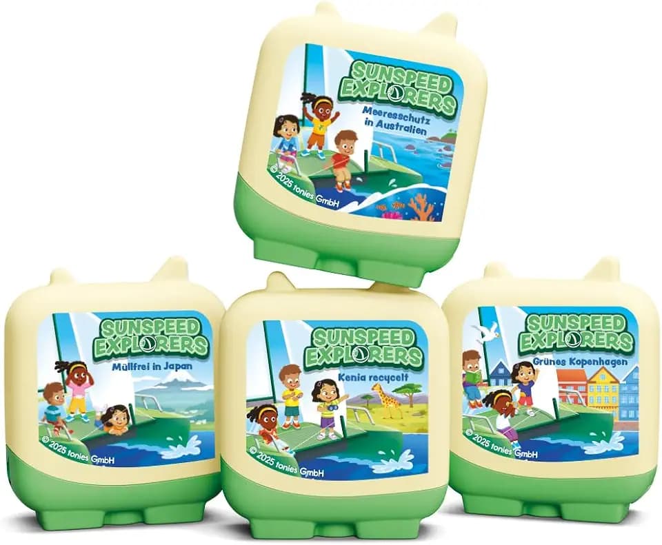 tonies Hörfigur für Toniebox, Clever Set, Concious Content Series - Sunspeed Explorers, Hörspiel für Kinder ab 5 Jahren, Spielzeit ca. 129 Minuten