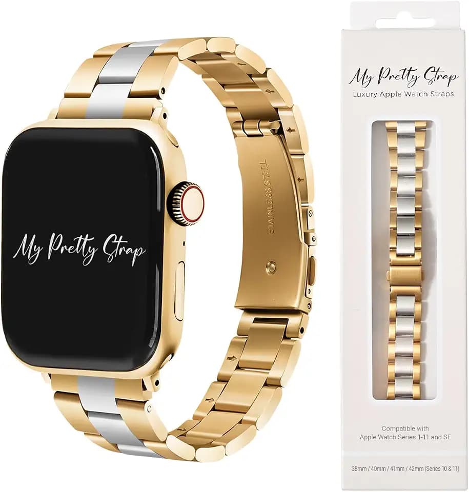 Compatible Apple Watch Band for Women, Stainless Steel- Fits Most Wrists