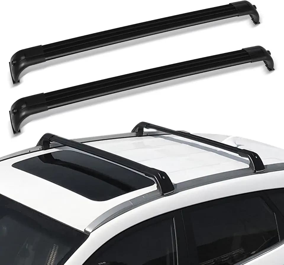 SCITOO fit for 2005-2009 Rover LR3 Sport Utility,2010-2016 Rover LR4 Sport Utility Aluminum Alloy Roof Top Cross Bar Set Rock Rack Rail