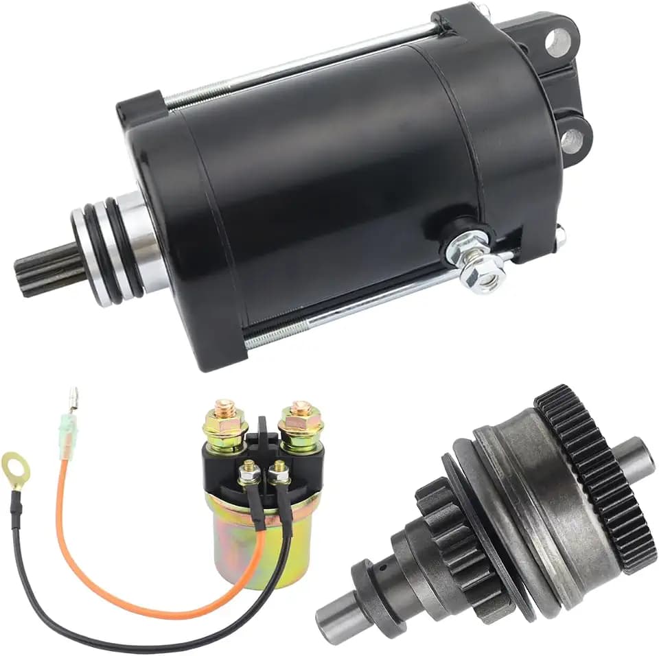 Starter & Bendix & Relay for Arctic Cat TigerShark PWC 640 770 1993-1999 All Models, Barracuda/Daytona/Montego/Monte Carlo/Montego Deluxe/TS640/TS770,3008-093 3008-327 3008-462 3008-536 18435