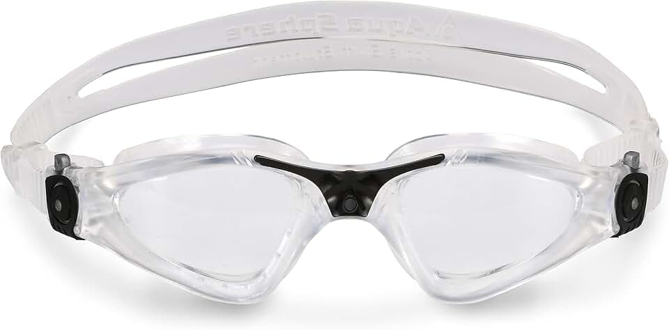 Aqua Sphere Kayenne Schwimmbrille für Erwachsene – 180 Grad verzerrungsfreie Sicht, ideale Schwimmbrille für aktive Pool- oder Freiwasserschwimmer, Unisex, Erwachsene, klare Gläser,