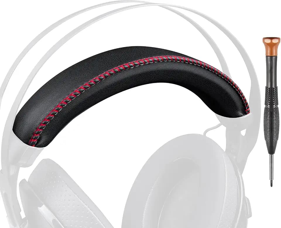 SOULWIT Headband for HyperX Cloud Revolver(S) - Black(Red Line)