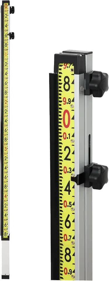 GR1000T 10’’ Direct-Reading Grade Rod, Optical Version Elevation Rods From 5’10-1/2’’ to 10’1-3/4’’ with Large Scales and Easy to Read, 10-Foot Length Measurements in Feet, Tenths, Hundredths