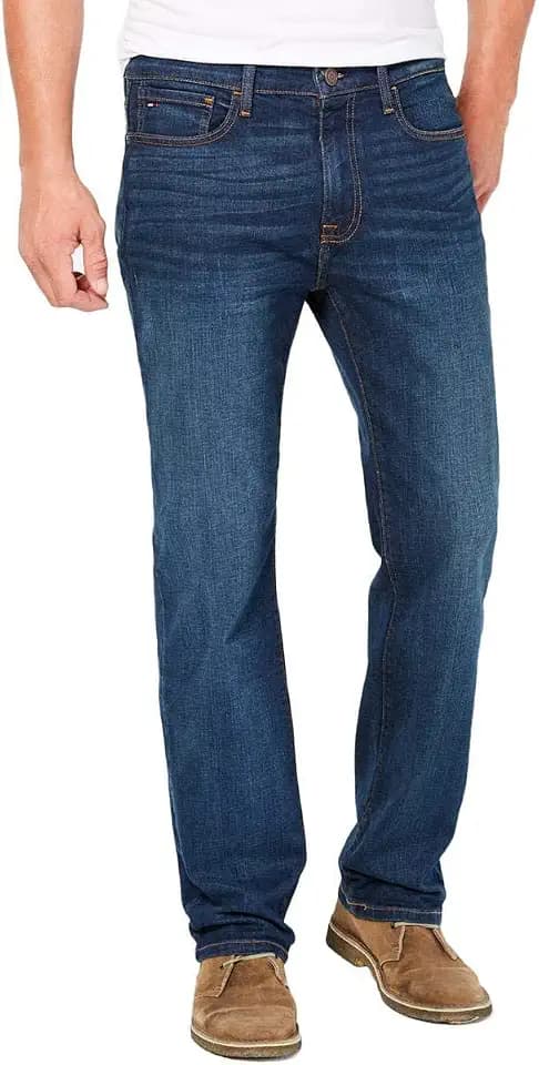 Tommy Hilfiger Mens Denim Regular Straight Leg Jeans