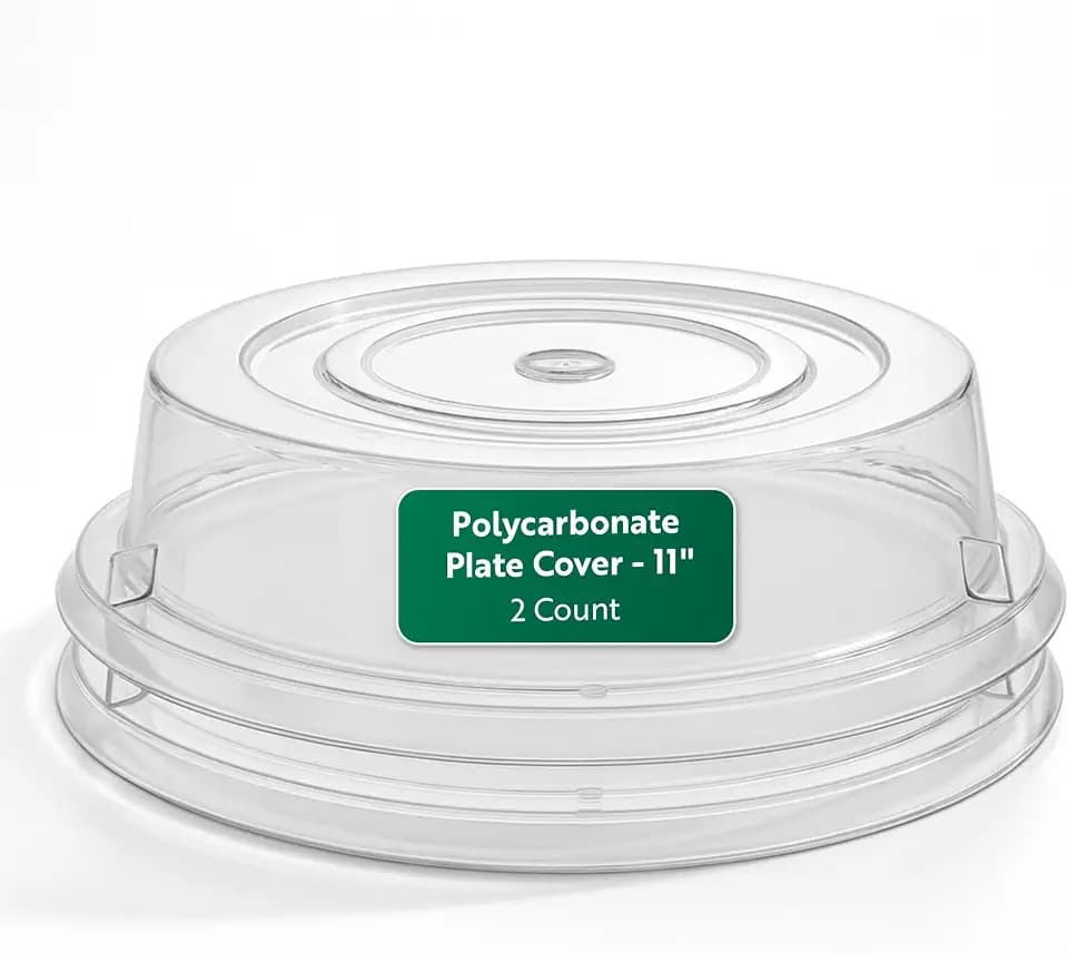 Restaurantware Clear Polycarbonate Plate Cover, 11 x 2.7 In, 2 Pack