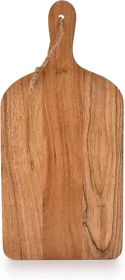 Samhita Schneidebretter aus Akazienholz mit Griff für Küche, Käse und Lebensmittel-Serviertablett, Charcuteriebretter