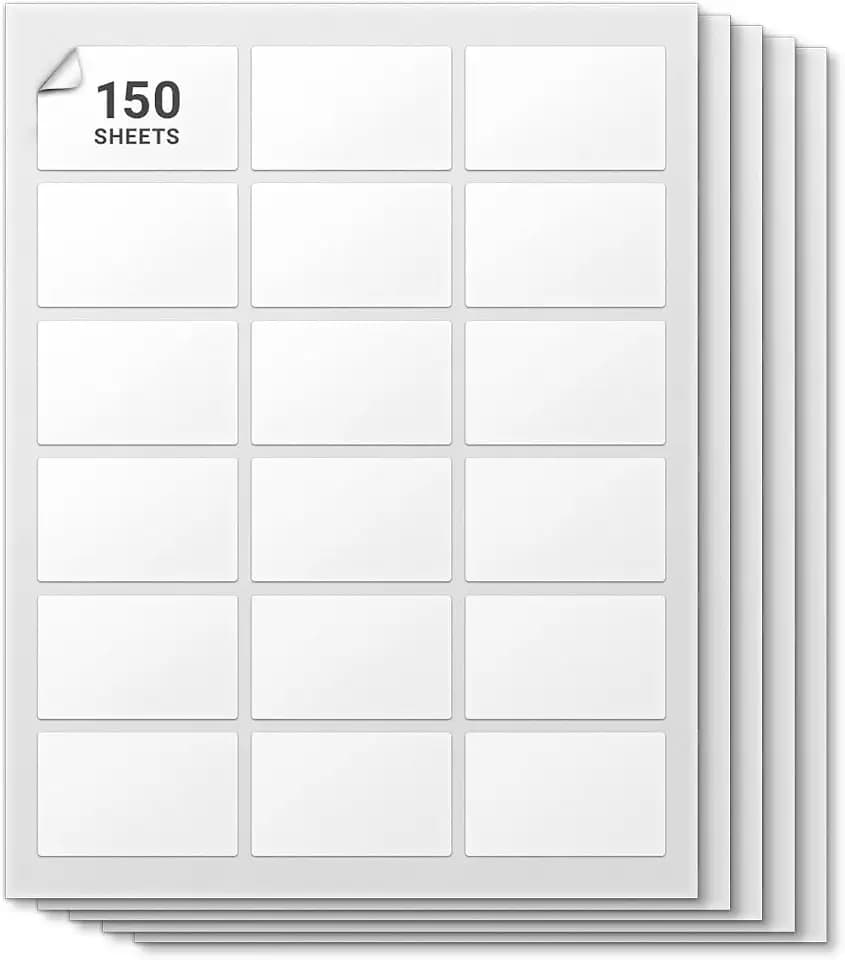 Blank Rectangle Labels, White, 2.5" x 1.563"