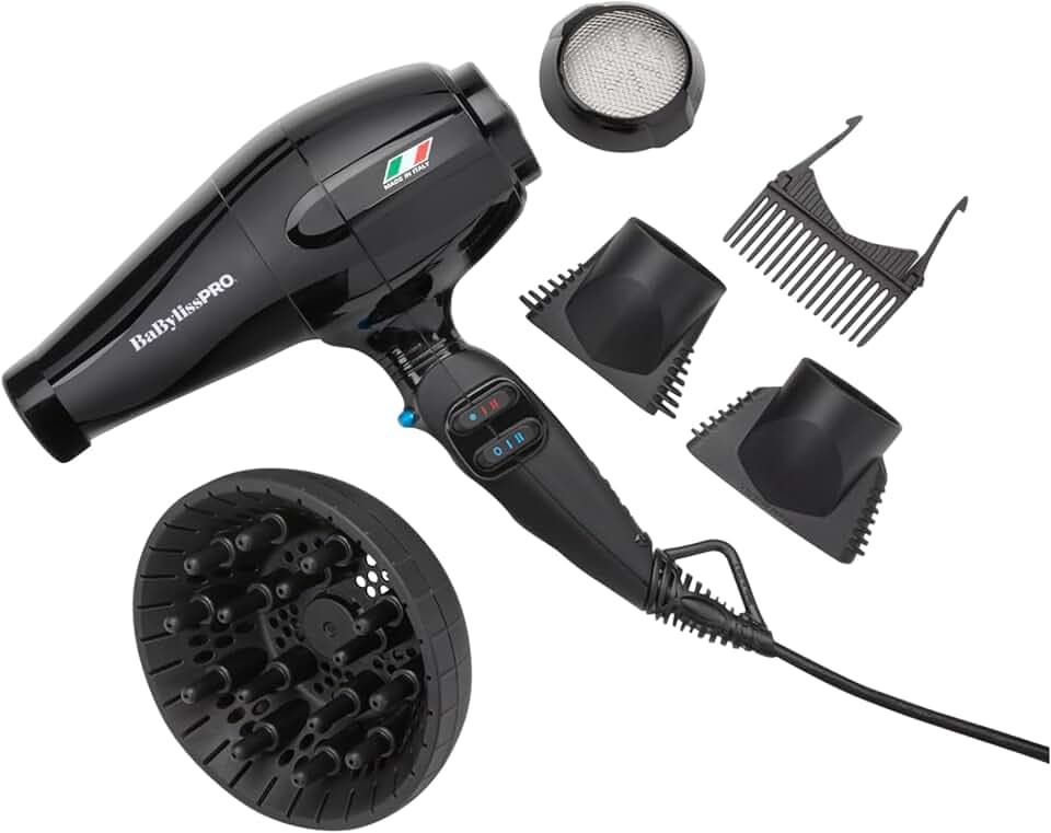 BaBylissPRO Nano Titanium Italian Portofino Hair Dryer - Professional 2000 Watt Blow Dryer