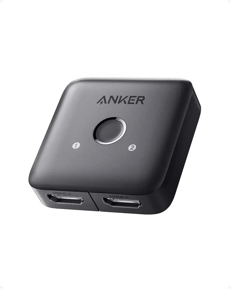 Anker HDMI Switch, 2 in 1 Out HDMI Switcher, Monitor Switch with 4K@60Hz
