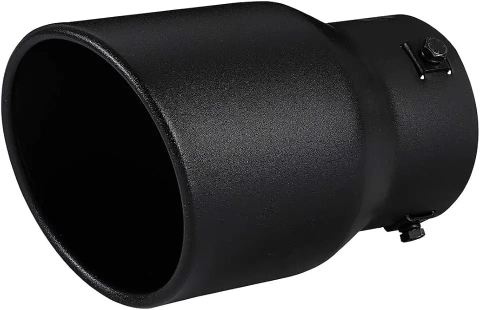 Exhaust Tip, 2.5-3 inch inlet clamp adjustable,Black Stainless Steel