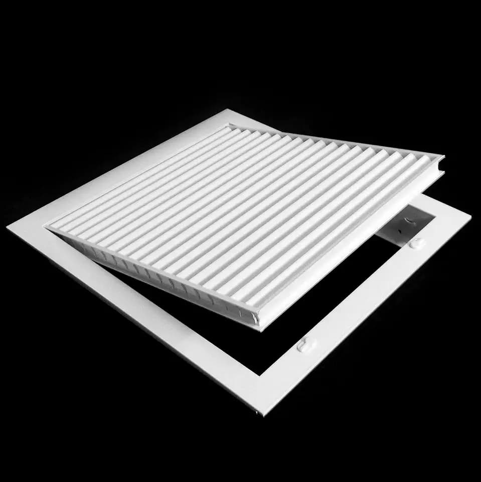 14" X 25" Aluminum Return Filter Grille - Easy Airflow - Linear Bar Grilles [Outer Dimensions: 16.5w X 27.5h]
