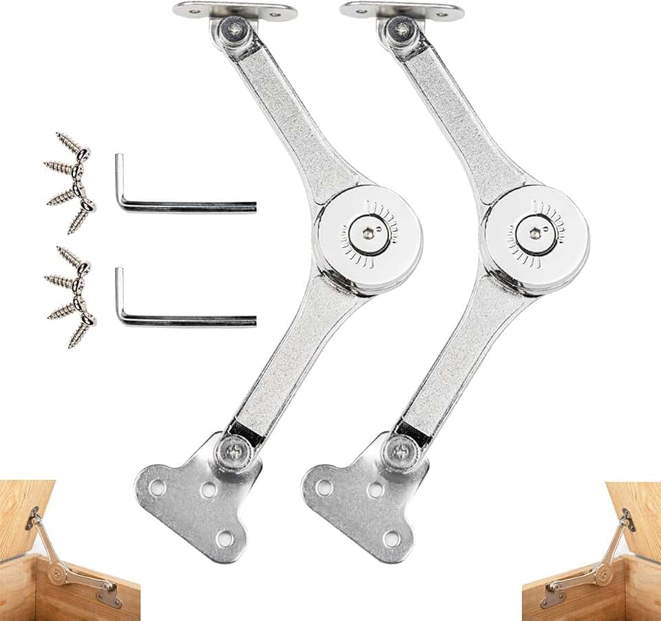 Toy Box Hinges Soft Close - Lid Support Heavy Duty Chest Soft Close Hinges for Wooden Box, Support 50lb/2pcs (APFFSY)