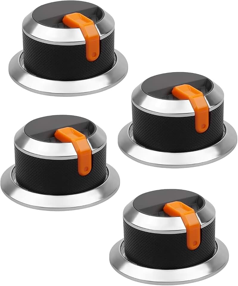 Griddle Burner Knobs Kit Fit for Blackstone 1666 1935 2311 1883 1517 17'' 22'' 28'' 36'' Gas Replacement Parts, Blackstone Griddle 4 Burner Knobs, 4 Pcs
