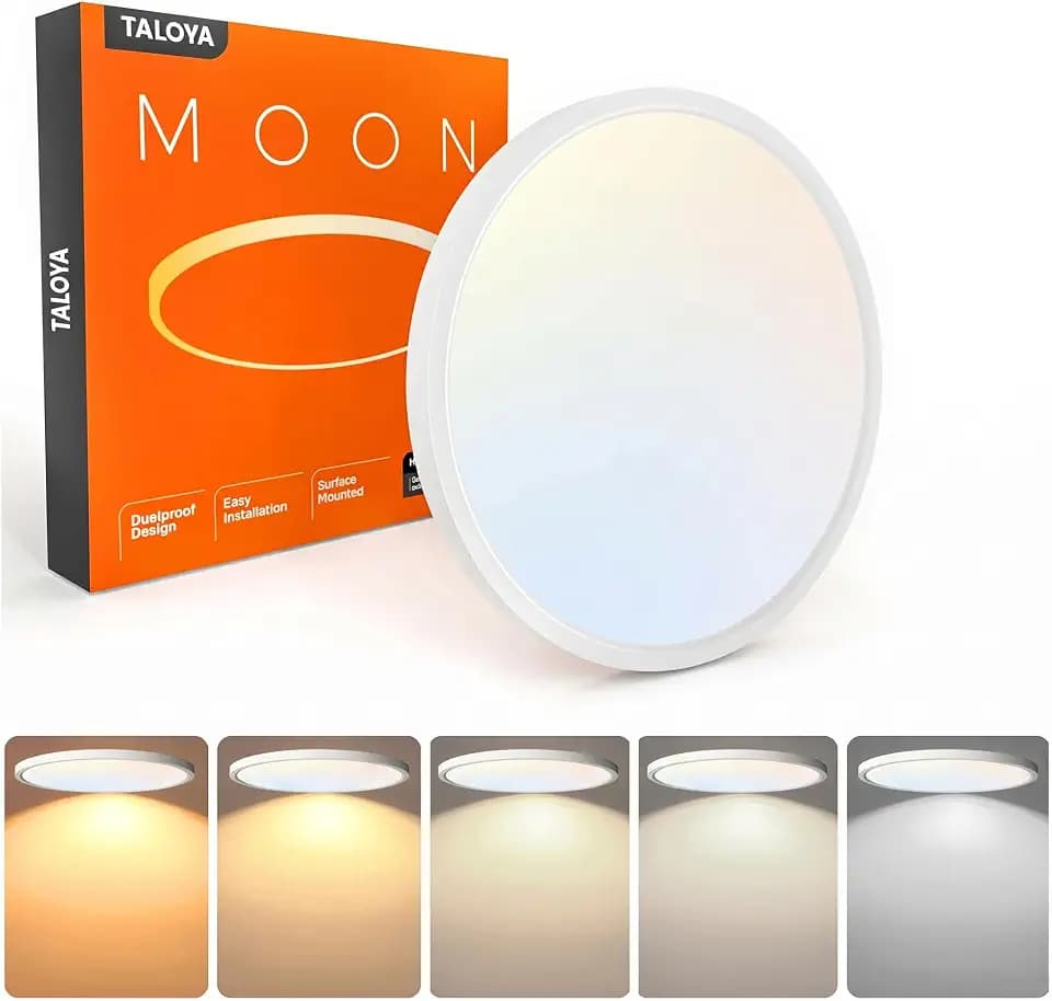 TALOYA 12 Inch LED Ceiling Light, 20W Flush Mount, 5 Color Temperatures
