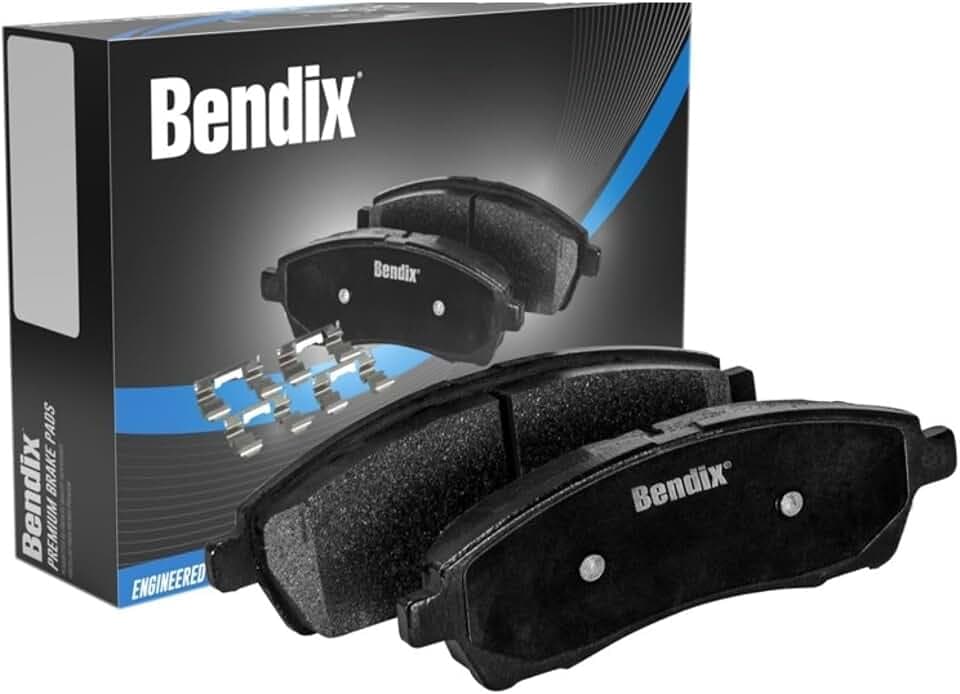 Bendix Premium SBC2393 Ceramic Front Brake Pads for select Genesis G80 2024-2021, GV70 2025-2022 (models with 1 Piston Calipers)