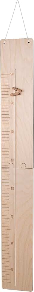 Rayher Messlatte aus Holz, FSC Mix Credit, natur, von 60 – 140cm, 2 Teile zum Zusammenkleben, zum Bemalen und Dekorieren, 62985505