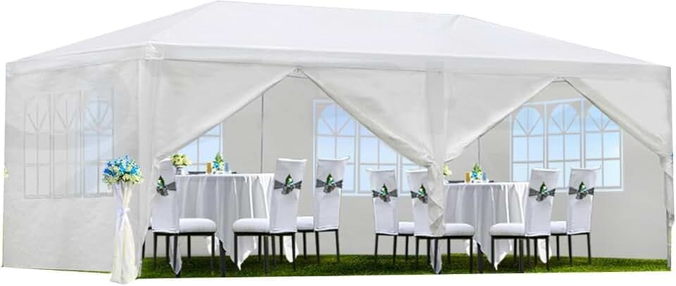 10'x20' Party Tent, Outdoor Wedding Canopy Tents for Parties
