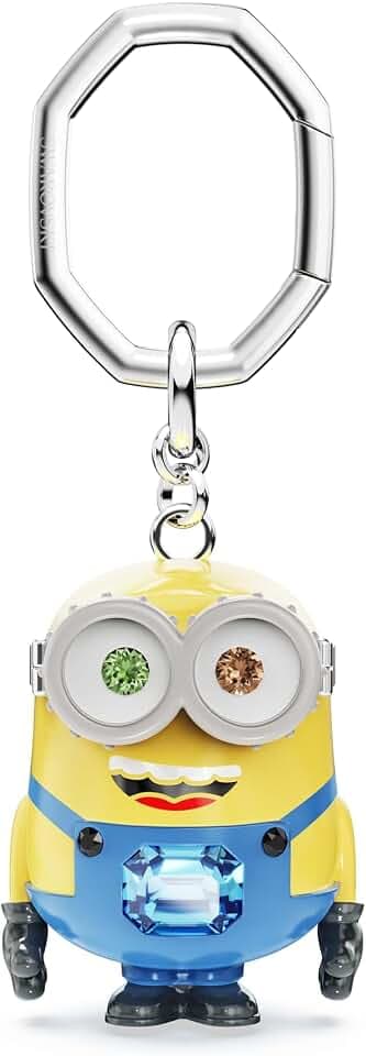 Swarovski Minions Bob Schlüsselanhänger, Mehrfarbig, Edelstahl