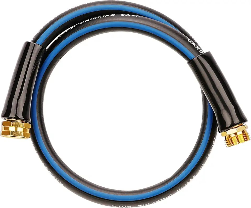 SheeChung Short Garden Hose 3ft x 5/8",Rubber Water Hose, Male to Female