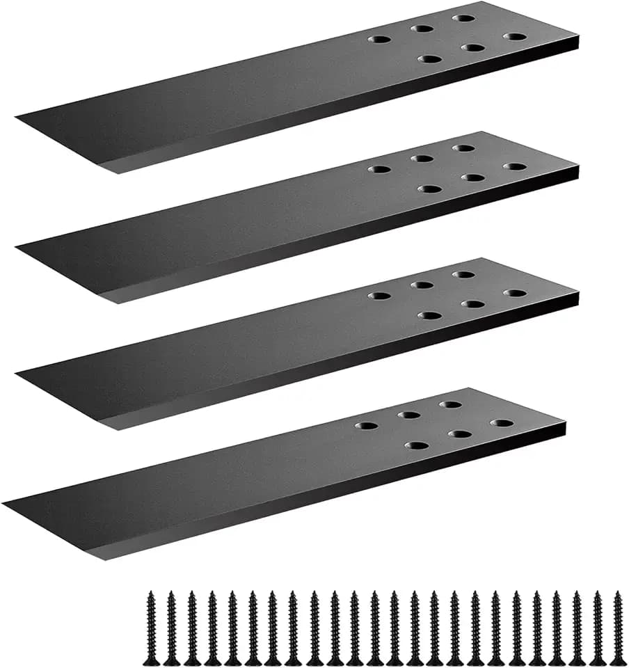 LX2.5 Granite Bar Support - 4 Pack, 14" L x 2.5" W, 3/8" Thick, Heavy Duty Floating Brackets for Quartz/Wood/Concrete Countertops, Screws Included