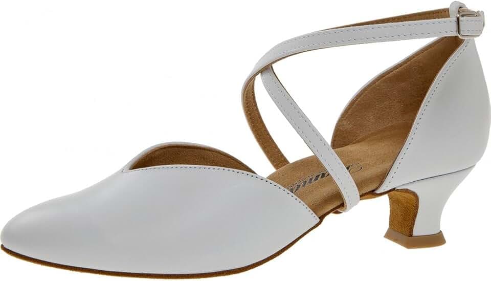 Diamant - Damen Tanzschuhe/Brautschuhe/Ballschuhe 107-013-033 - Leder Weiß - 4,2 cm Spanish - Special Edition