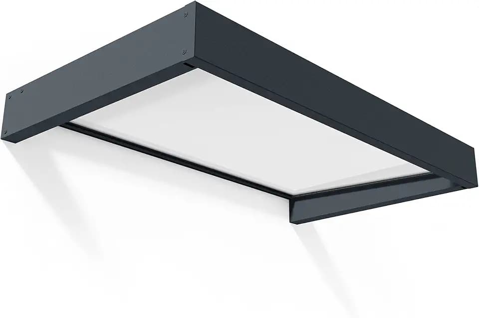 Palram - Canopia Sophia 1600 5' x 3' Door/Window Awning, Gray/Mist
