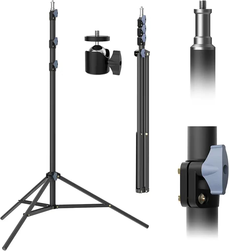 10ft/118 Heavy Duty Photography Light Stand, Tripod with 1/4" Screw