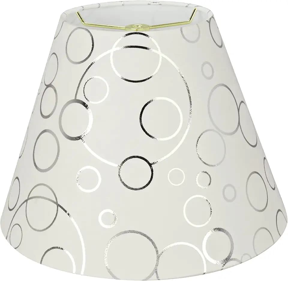 Aspen Creative 32629A Transitional Empire Shape Spider Construction Lamp Shade in White, 6" Top x 12" Bottom x 9" Slant Height