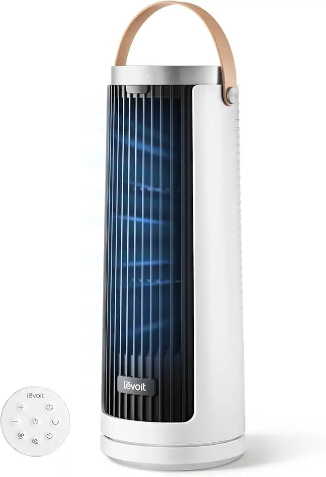Levoit Tower Fan for Bedroom, 20dB Quiet Desk Fan, Easy to Carry & Plug-in