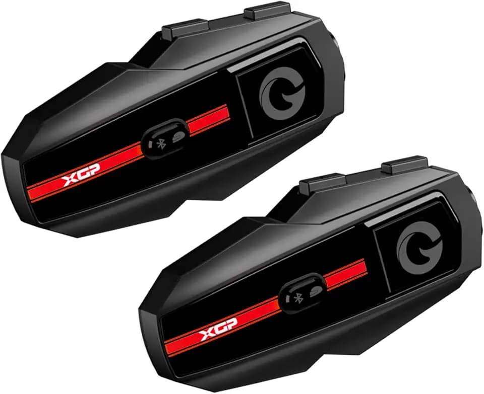 XGP Motorcycle Helmet Bluetooth Headset Intercom Communication Systems Dual Chip V5.4, 2 Riders Music Sharing/IP67 Waterproof/Audio Muiltitasking, Fit for ATV/Snowmobile, 2 Pack