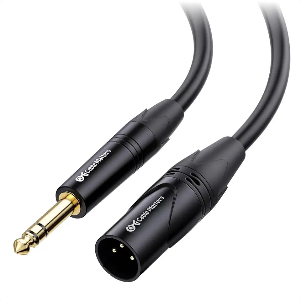 Cable Matters 6.35mm 1/4 Inch TRS to XLR Cable, Male to Male, 3ft