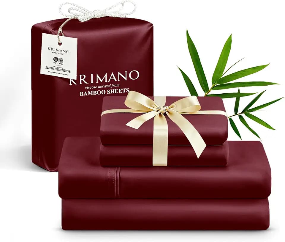 Bamboo Viscose Sheet Set California King Size, Cooling Sheets 4pcs