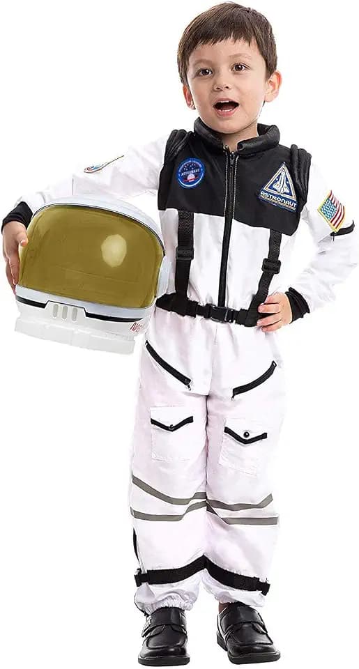 Spooktacular Creations Astronautenkostüm: Raumanzug mit beweglichem Astronautenhelm, perfekt für Kleinkinder, Mädchen, Junge Halloween, Cosplay, Mottoparty