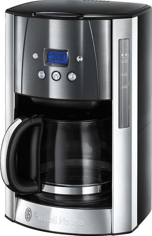 Russell Hobbs 23241 Grey Luna Filterkaffeemaschine, 1000 W, 1,8 Liter