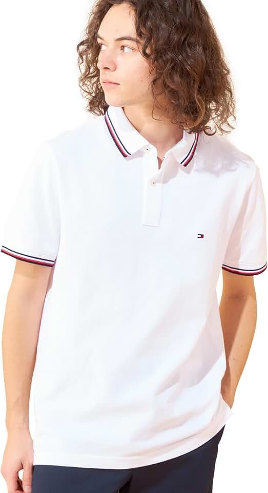 Tommy Hilfiger Herren Core Tommy Tipped Slim Polo Kurzarm Poloshirts